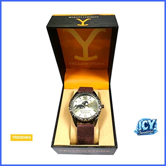 Analog Quartz Watch with Antique Gold Alloy Case and Distressed PU Leather Strap